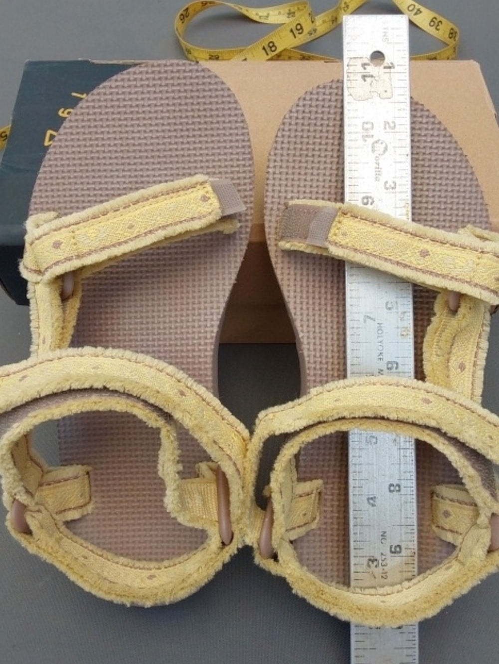 Teva Yellow and Brown Women's Open-Toe Outdoor Sandals
